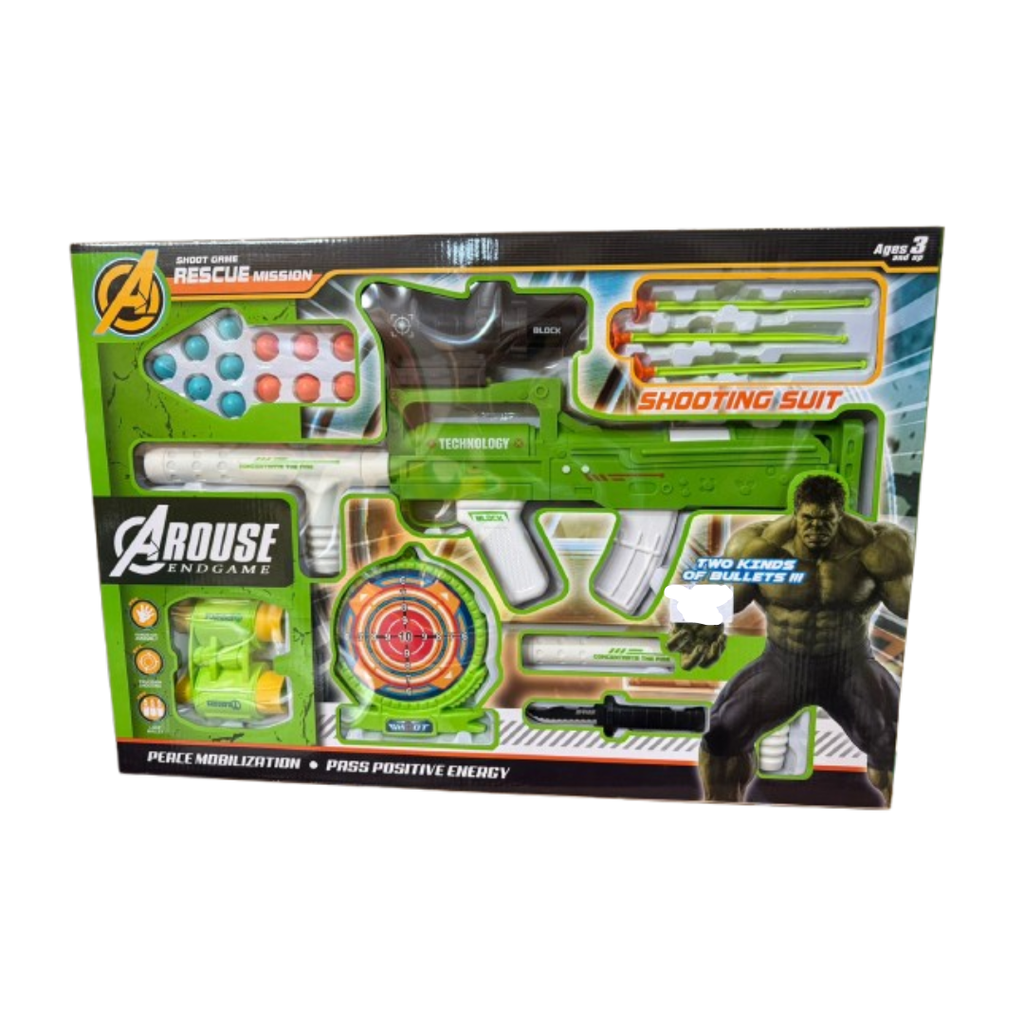 Pistolet Avec Fléchettes et Balles Hulk