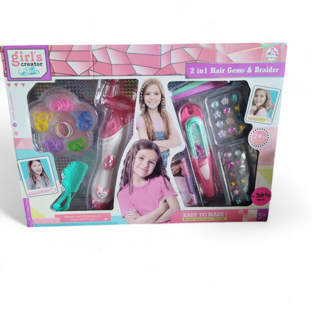 Le  Kit 2en1 Pour Tresses et Bijoux De Cheveux