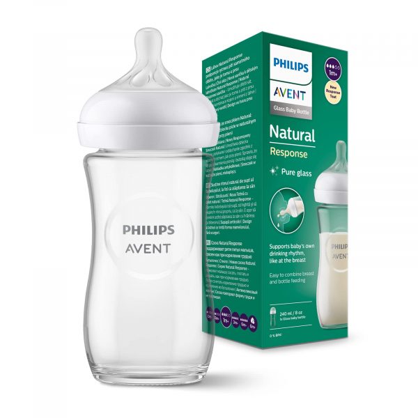 BIBERON NATURAL EN VERRE 3.0 TEAT 1M+ 260ML