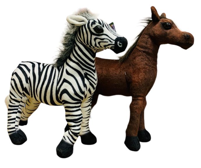 Peluche Zèbre Et Cheval