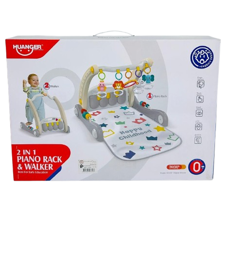 Tapis d'éveil Avec un Piano & Trotteur 2en1