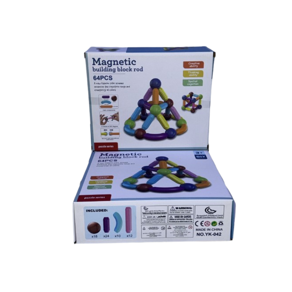 Jeu de Construction Magnétique 64 PCS