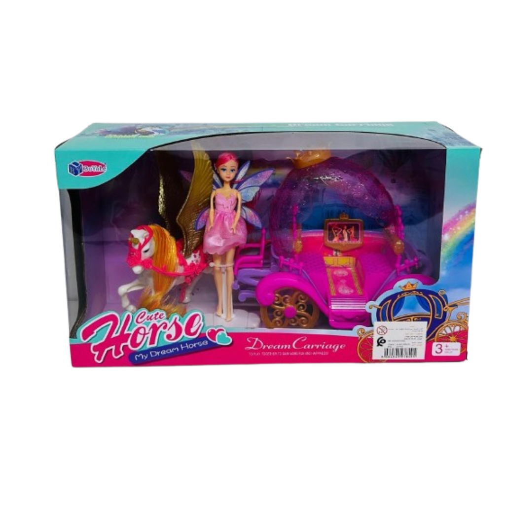 Carrosse de Princesse avec Cheval Licorne