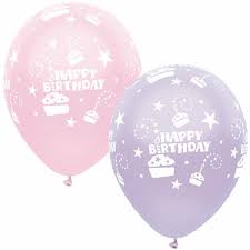 8 BALLONS HAPPY BIRTHDAY GIRL