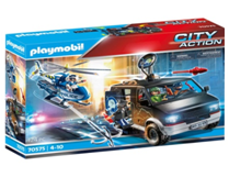 Camion de bandits et policier