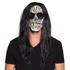 Masque visage latex avec cheveux