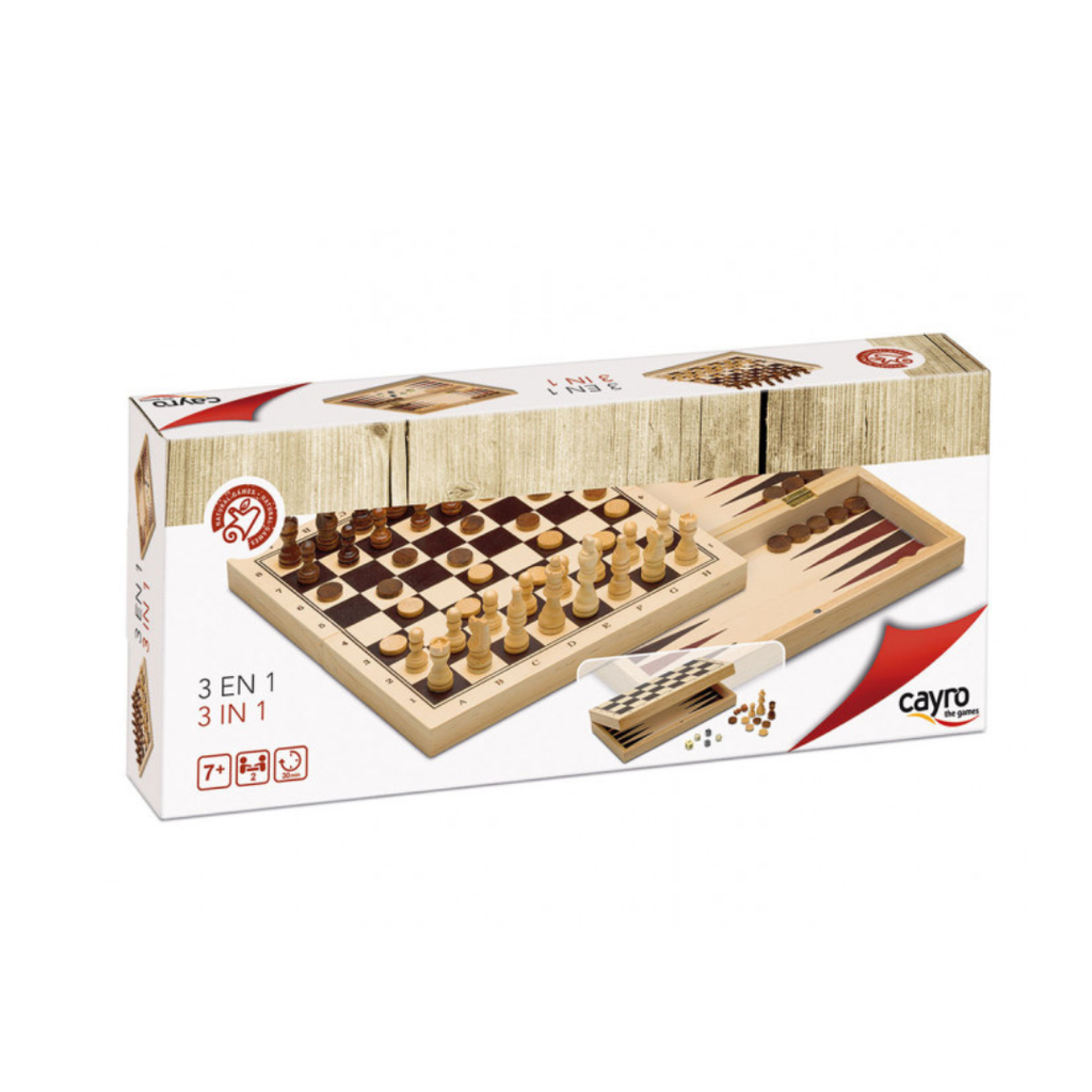 3 JEUX EN 1 en bois