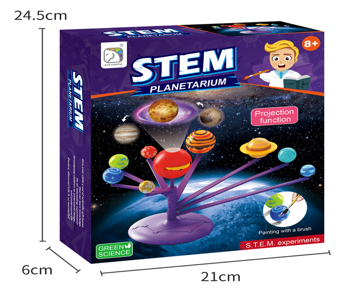 Système solaire avec Projection et peinture STEM