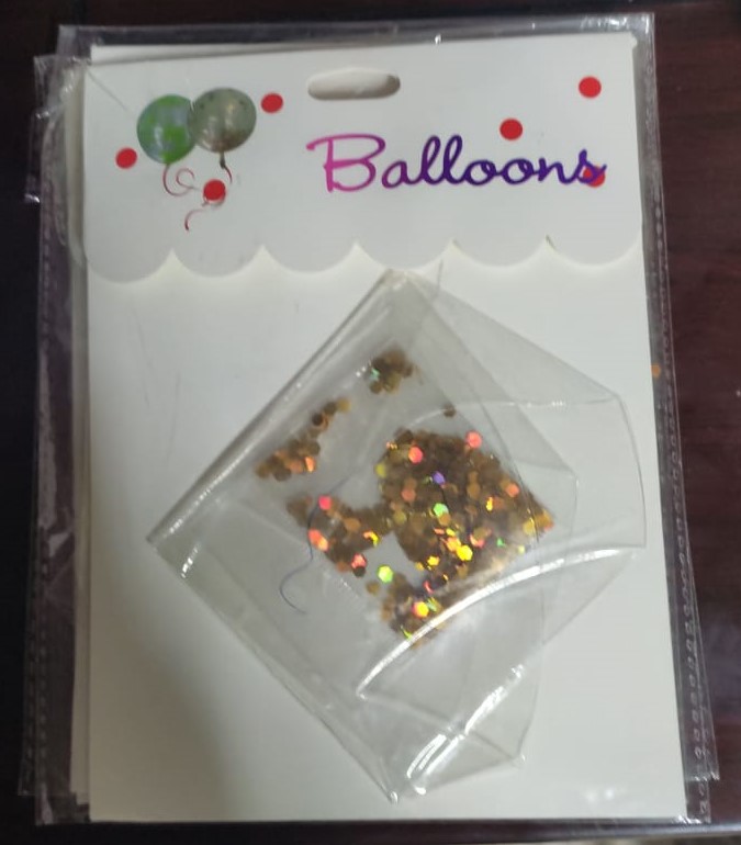 Ballon transparent confettis