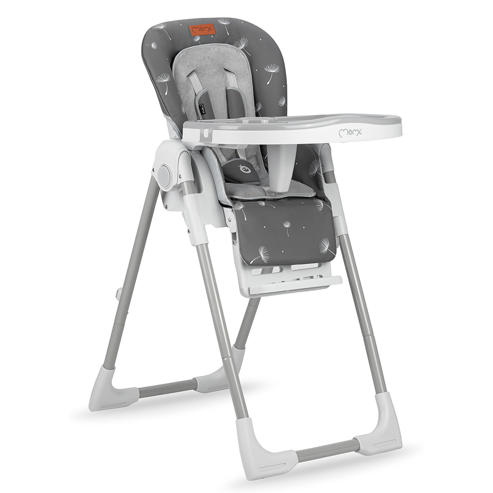 Chaise haute bébé gris foncé