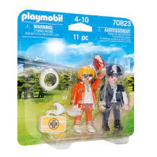 DUO SECOURISTE ET POLICIERE PLAYMOBIL