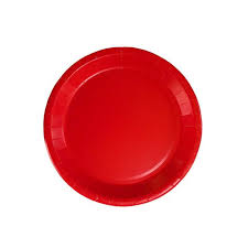 10 Assiettes en Papier Rouges Modus Vivendi 18cm