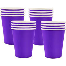 10 GOBELETS EN PAPIER MAUVES VIVENDI 250ML