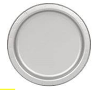 10 ASSIETTES EN PAPIER ARGENTEES MODUS VIVENDI 23CM