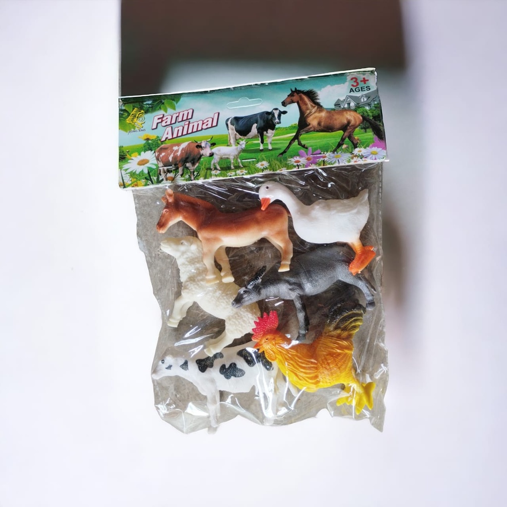 Animaux de la ferme en plastique 6 pcs