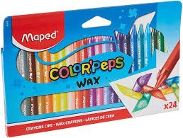 [MD13A861013] Crayons cire Wax en Bte de 24 Maped