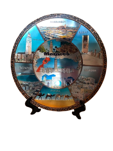 [HJ-AS-80] Assiette souvenirs Maroc