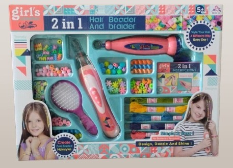 [06649-MBK-272K] Coffret De Perles Cheveux 2IN1