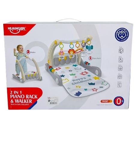 [HE0621] Tapis d'éveil Avec un Piano & Trotteur 2en1