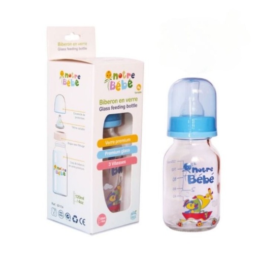 [BD170A/BPA170] Biberon Verre Premium  Pm 120Ml 