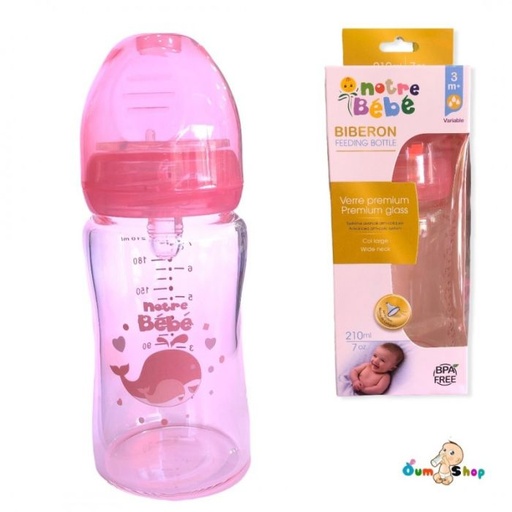 [BD171A/BPA279] Biberon Verre Premium  Gm 210Ml 