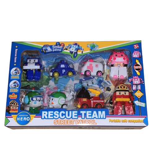[2410-14] Pack 8 Figurine Robocar