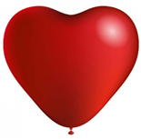 [HG3010P25] 10 Ballons Cœur Rouge