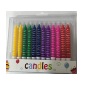 [64411] 12 Bougies Multi Couleurs