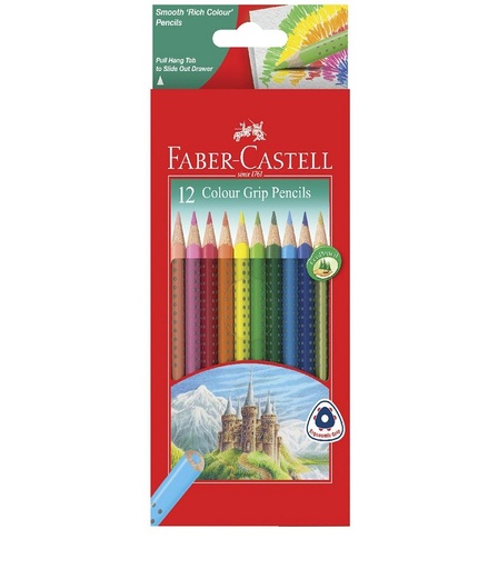 [116252] 12 CRAYONS COULEUR GRIP