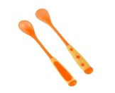 [AR02286] 2 cuillères a long manche  -  orange tr