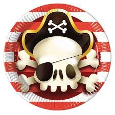 [AR02557] 25X8 Assiette Diam. 23 Powerful Pirate 