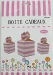 [P471] 6 BOITES SURPRISE ROSES CARRE