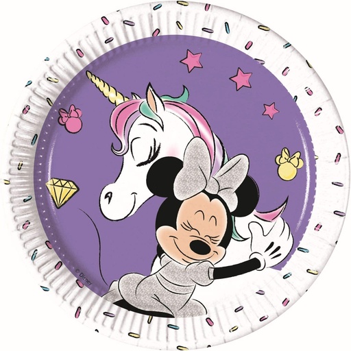 [90328] 8 ASSIETTES MINNIE UNICORN