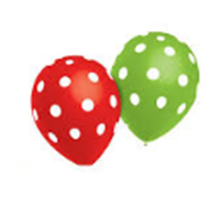 [HG2040] 8 BALLONS POINT MUTICOLOR