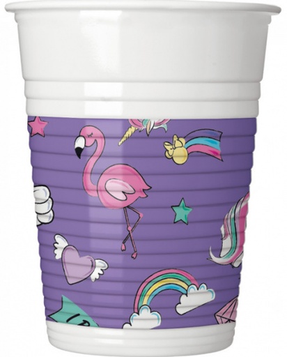 [90329] 8 GOBELETS MINNIE UNICORN