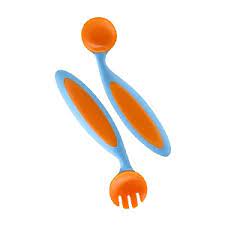 [AR01338] Bendres lot de 2 couverts orange/ bleu -