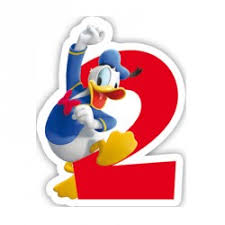 [83150] Bougie Chiffre N°2 "Mickey Playful"