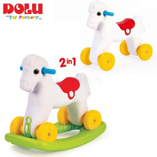 [7078-B] CHEVAL BASCULE+ROUES