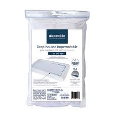 [CD-694166] Drap housse imperméable 70*140 cm Blanc