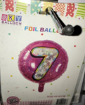 [P127] FOIL BALLON ROND CHIFFRE 7