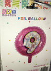 [P129] FOIL BALLON ROND CHIFFRE 9