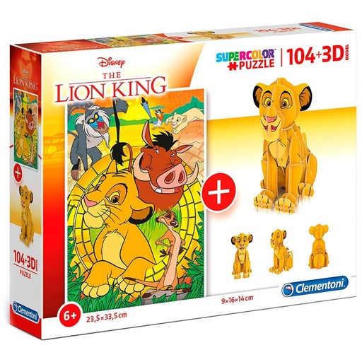 [20158] Puzzle 104 Modèle 3D Lion King