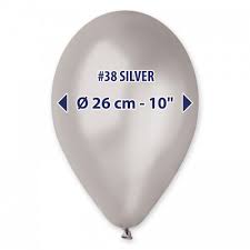 [093810] Sachet 100 ballons métallisés Argentes
