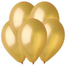 [093919] Sachet 100 ballons métallisés dorés
