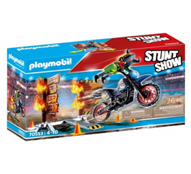 [70553] Stuntshow Pilote moto et mur de feu