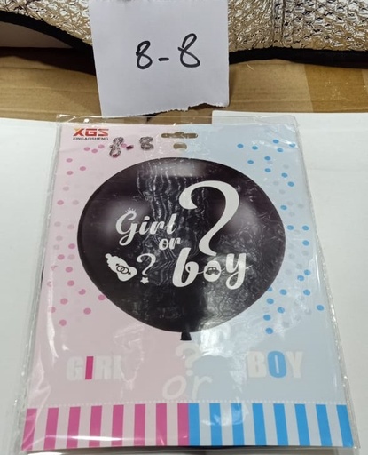 [8-8] Ballon Noir Girl or Boy