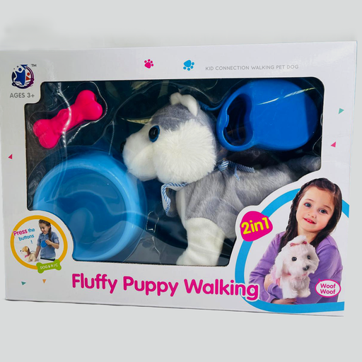 [55B-1] Peluche Chien avec accessoires 2 en 1 Fluffy