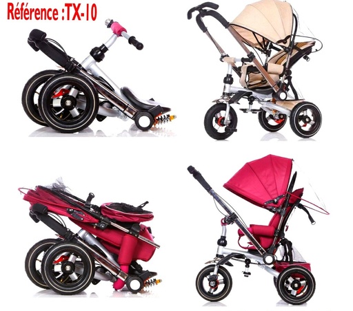 [TX-10] Tricycle Pliable évolutif Bébé