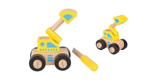 [109-13007] Excavatrice en bois blocs de construction