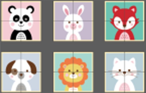 [Z1015] Puzzle de blocs d'animaux en bois 6 faces